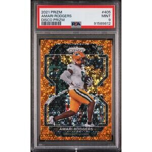 2021 Panini Prizm Amari Rodgers RC Orange Disco Prizm PSA 9 MINT - POP 4 Rookie